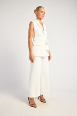 Noreen wide leg Pant - White