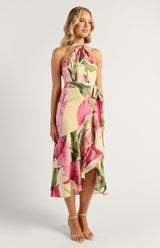 Jemma Elegant Midi Dress - Floral
