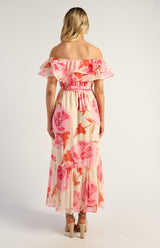Lona Midi Dress - Pink Floral