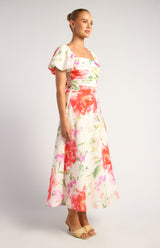 Gina Summer Midi Dress - Floral