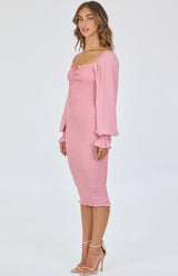 Adelle Midi Dress - Rose - First Design