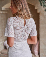 Alyssa Mini Dress In White - First Design