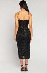 Amarni Sequin Dress- Black - First Design