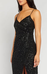 Amarni Sequin Dress- Black - First Design