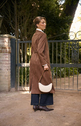Dash Suede Coat - Chocolate