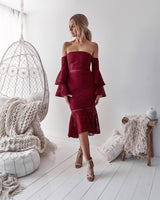 Brianna Dress in Burgundy - First Design