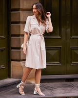 Calista Dress - Beige - First Design