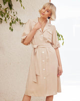 Calista Dress - Beige - First Design