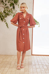 Calista Dress - Rust - First Design