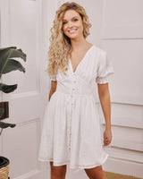 Flora Dress - White - First Design