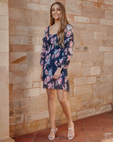 Gail Dress - Navy Floral - First Design