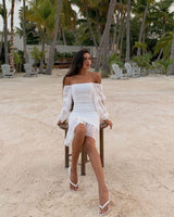 Gail Dress - White - First Design