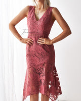 Ivory Dress -Mauve - First Design