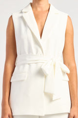 Noreen wide leg Pant - White