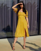 Kristen Dress - Yellow Floral - First Design
