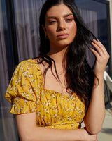 Kristen Dress - Yellow Floral - First Design