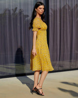 Kristen Dress - Yellow Floral - First Design