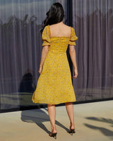 Kristen Dress - Yellow Floral - First Design