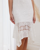 Lara Midi Dress - White - First Design