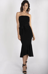 Layna Midi Dress Black - First Design