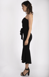 Layna Midi Dress Black - First Design