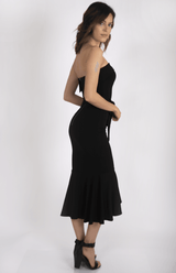 Layna Midi Dress Black - First Design