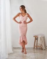Leanne Dress In Blush - First Design