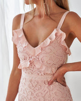Leanne Dress In Blush - First Design