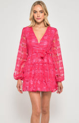 Lisana Mini Dress - Hot Pink - First Design