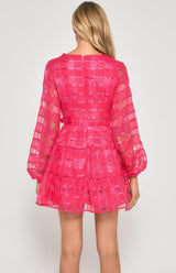 Lisana Mini Dress - Hot Pink - First Design