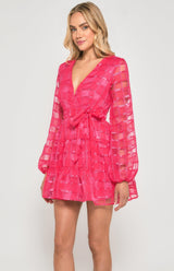 Lisana Mini Dress - Hot Pink - First Design