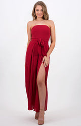 Lola Jumpsuit In Maroon - First Design