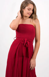 Lola Jumpsuit In Maroon - First Design