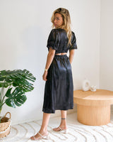 Mia Midi Dress- Black - First Design