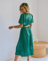 Mia Midi Dress- Emerald - First Design