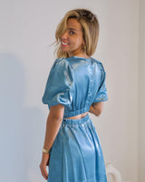 Mia Midi Dress- Steel Blue - First Design