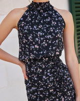 Pip Midi Dress - Black Floral - First Design