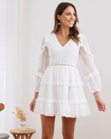 Sasha Mini Dress - White - First Design