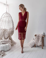 Scarlett Dress in Wine - First Design
