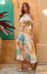 May Midi Dress -TangerineBlue