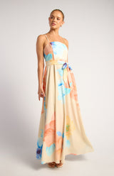 Ariel Floral Maxi Dress - Blue