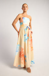Ariel Floral Maxi Dress - Blue
