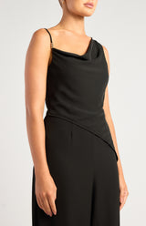Nat Cowl Neckline Jumpsuit - Black