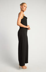 Nat Cowl Neckline Jumpsuit - Black