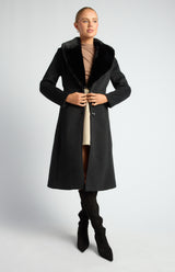 Lane Fur Collar Jacket - Black