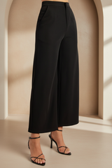 Edith Straight Leg Pants - Black