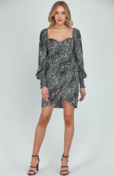 Tash Mini Dress - Black Leopard - First Design
