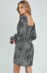 Tash Mini Dress - Black Leopard - First Design