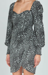 Tash Mini Dress - Black Leopard - First Design