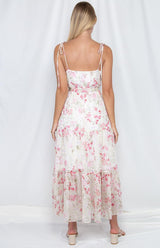 Tiana Maxi Dress - Pink Floral Print - First Design